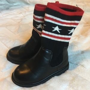 Givenchy Black and Red Kids Boots